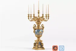 Classic desktop Candlestick BALDI 3D model