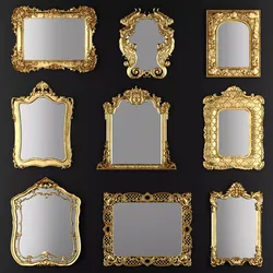Collection of mirrors 3D model