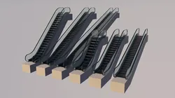 Escalator set of ladders 3D model