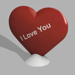 Fișiere pentru imprimante 3D | Fișier 3MF | Cœur avec "I Love You"