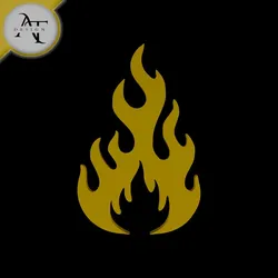 Fișiere pentru imprimante 3D | Fișier 3MF | Simple Flame Symbol - 2D Art
