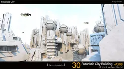 futuristic Sci-fi City Building pack vol 08 3D model
