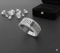 Greek Key Eternity Band STL 3DM Files 3D Print Model in Rings 562308