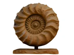 Home Decorations & Ornaments STL Download - Ancient Ammonite Fossil Sculptureby YehBoy