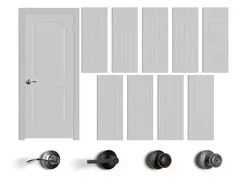 Home Interior Doors and Knobs Pack High Poly Low Poly Low-poly 3D model