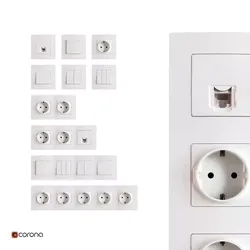 Legrand Etika electrical outlets and switches 3D model