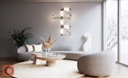 Living room sitting area minimal modern design 3D model