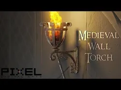 Medieval Iron Wall Torch - Game Ready Low-poly 3D model
