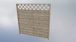 Modular Fence Low-poly 3D model