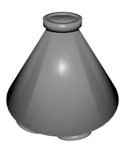 N Scale - 6 Duct - 10" - 60 degree Distributor