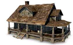 Old Abandoned House Low-poly 3D model