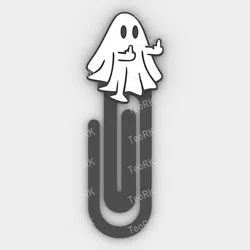 Other STL Descărcare - Paperclip ghost halloween - bookmark - TeoRk