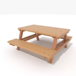Park Picnic table  Low-poly 3D model