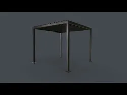 PBR Wooden Pergola Gazebo B3  Low-poly 3D model