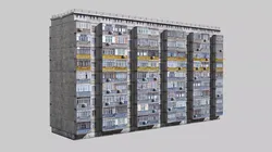 Plattenbau buildings pack Low-poly 3D model