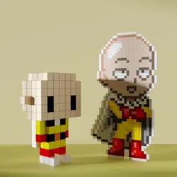 Saitama One Punch Man Voxel Stylized Cubic
