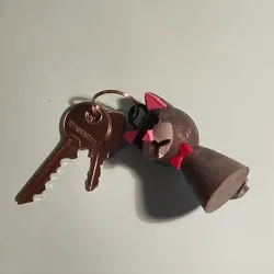 secret agent cat keychain
