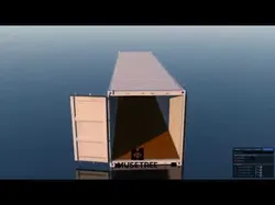 Shipping Container 40ft Rigged Low-poly 3D model