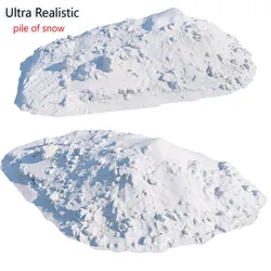 Ultra realistic a Pile of snow 3D model