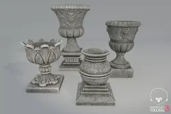 Vases and Planters - Vol 01 Low-poly 3D model