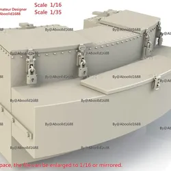 Vehicles & Machinery STL indir - Tiger Tank Turret extension box-B.(STL-16-35) - Aboolld1688