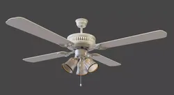 White ceiling fan 3D model