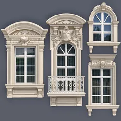 Windows in the style of modern classics 6 3D model 3D model