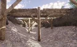 Wooden Bridge Low-poly 3D model