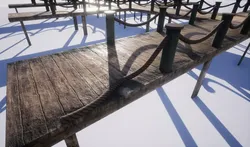 wooden pier - Game Ready - AR VR Low-poly 3D model