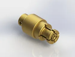 65 GHz Mini-SMP (MSMP) Semi-Rigid Coaxial Straight Connector Plug