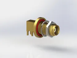 Amphenol RF 3 GHz TNC Bulkhead Right Angle PCB Coax Connector