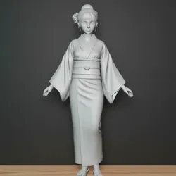 Creality Cloud | Asian girl in kimono | ملفات الطابعة ثلاثية الأبعاد