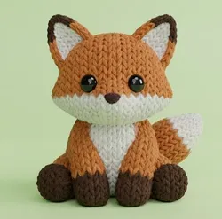Cute Knitted Fox
