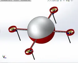 Drone for carrying emergency food and first aid kit .