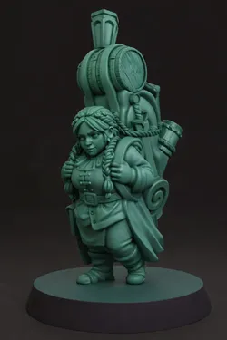 Female_dwarf_traveling_merchant D&D mini