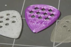 Guitar Pick With Hexagon Grips in Multiple Thicknesses