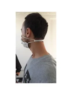 Textile face mask hook