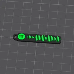3D printer bestanden | 3MF | Never gonna give you up Spotify code keychain