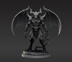 Abyssal Gargoyle Demon Statue - Dark Fantasy Miniature