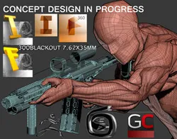 concept design custom 300 blackout blk aac 7.62x35mm braz in progress