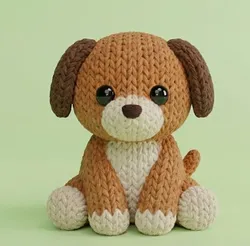 Cute Knitted Dog