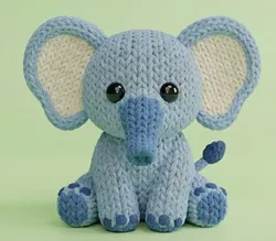Cute Knitted Elephant