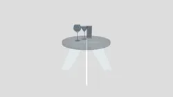 GLASS CENTRE TABLE WITH WINE GLASSES