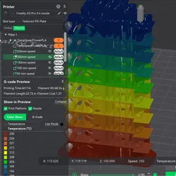 K2 Pro - Temp tower - gcoded