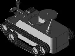 Land-Mines Planting Robot with caterpiller wheel