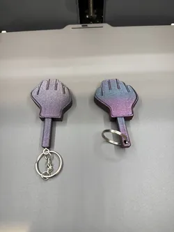 Middle Finger Emoji Keychain