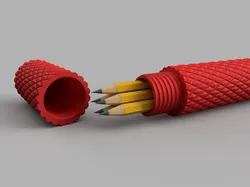 Scalable, Simple, Ergonomic, Knurled Pencil Case