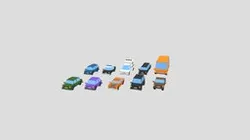 10 low Poly Cars
