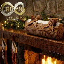 Festive Winter Yule Log