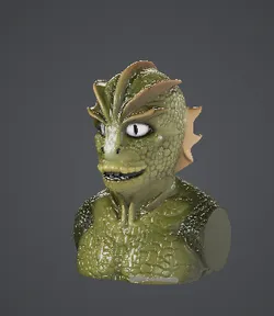 Lagarto Alienígena Inspirado en Serie de Ciencia Ficción de 1983 – Figura para Impresión 3D